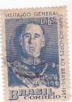 Stamps : America : Brazil :  Visita Gral.Craveiro Lopes a Brasil