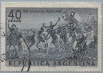 Stamps Argentina -  Batalla d'maipu 1968