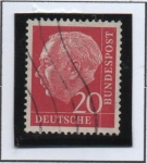 Stamps Germany -  pres. Theodor Heuss