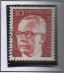 Stamps Germany -  Pres, Gustav Heinemann