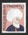 Sellos de Asia - Turqu�a -  1258 - Mehmet Sulaymān Fuzūlī 