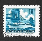 Stamps Hungary -  1507 - Puente de las Cadenas