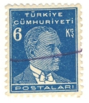Sellos del Mundo : Asia : Turquía :  Mustafa Kemal Atatürk Presidente de Turquía
