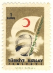 Stamps Asia - Turkey -  bandera media luna roja