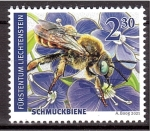 Sellos de Europa - Liechtenstein -  serie- Abejas silvestres