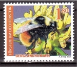 Stamps Liechtenstein -  serie- Abejas silvestres