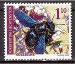 Stamps Liechtenstein -  serie- Abejas silvestres