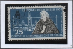 Stamps Germany -  Mujer y Ayuntamiento d' Leipzig