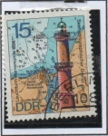 Sellos de Europa - Alemania -  Faros: Warnemunde 1898