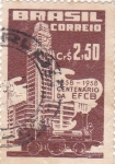 Sellos de America - Brasil -  Centenario del Ferrocarril de Brasil (EFCB)