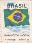 Sellos de America - Brasil -  Bandera brasileña