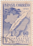 Stamps Brazil -  V Congreso Nacional de Jornalistas