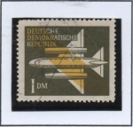 Stamps : Europe : Germany :  Avion estilizado
