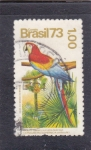 Stamps Brazil -  Guacamaya Roja (Ara macao), Palma Carnauba (Copernicia cerifer
