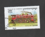 Stamps Cambodia -  Locomotora 4-4-2