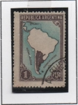 Stamps Argentina -  Mapa d' Sur d' America