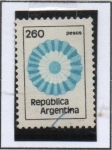 Sellos de America - Argentina -  Bandera d' circulo
