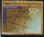 Stamps Argentina -  Mapa