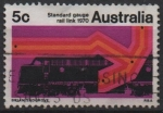 Sellos de Oceania - Australia -  Locomotora Diesel y Nueva pista