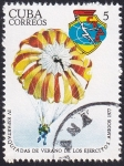 Stamps Cuba -  Salto en paracaídas