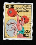 Stamps Cambodia -  Levantamiento de anillas