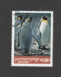 Stamps Cambodia -  Grupo de pinguinos
