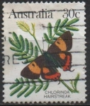 Stamps Australia -  Mariposas. Hairstreak Chlorinda