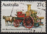 Stamps Australia -  Coches d' Bomberos: Shand Mason Vapor, 1891