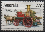Stamps Australia -  Coches d' Bomberos: Shand Mason Vapor, 1891