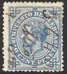 Sellos de Europa - Espa�a -  184 - alfonso XII, sello de impuesto de guerra