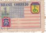 Sellos de America - Brasil -  BANDERA ESTADOUNIDENSE