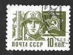 Stamps Russia -  3262 - Soldado y Estrella Soviética