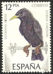 Stamps Spain -  2822 - pájaro estornino negro