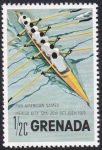 Sellos de America - Granada -  Remo - Juegos Panamericanos 1975