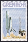 Sellos de America - Granada -  Lanzamiento Space Shuttle