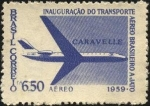 Stamps : America : Brazil :  Inauguración de transporte aéreo a reacción.