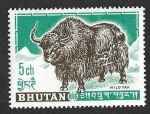 Stamps Bhutan -  3 - Yak