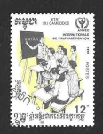 Stamps Cambodia -  1078 - Año Internacional de Alfabetización