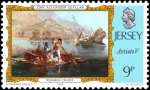 Stamps United Kingdom -  Vínculos con Australia: Pinturas de John Alexander GilfillaRobinson Crusoe abandona el naufragion, 