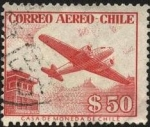 Sellos de America - Chile -  Aeroplano y torre de control.