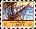 Stamps United Kingdom -   250 aniversario del nacimiento de Philippe de Carteret, 1733-1797, Descubriendo la isla de Pitcairn