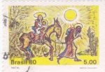 Stamps Brazil -  NAVIDAD'80