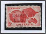 Stamps Australia -  Globo, Barco 7 mapa d' Australia