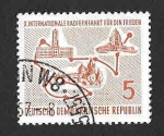 Sellos de Europa - Alemania -  346 - Ruta de la X Carrera Internacional de Bicicletas por la Paz (DDR)