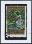 Sellos de Oceania - Australia -  Navidad Bautismo ' Cristo
