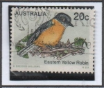 Stamps Australia -  Pajaros Australianos: Robin Amarillo