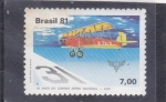 Sellos de America - Brasil -  50 Años correo Aéreo nacional