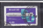 Stamps : America : Brazil :  50 aniversario Zeppelin
