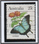 Sellos del Mundo : Oceania : Australia : Mariposas. Ulises