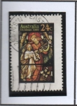 Stamps Australia -  Navidad Angel y niño